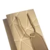 Taška papír dárková na víno mřížka 12x9x36 cm zlatá