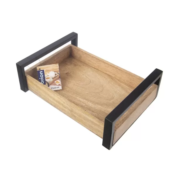 Tác dřevo/kov MANGO 31x22 cm malý