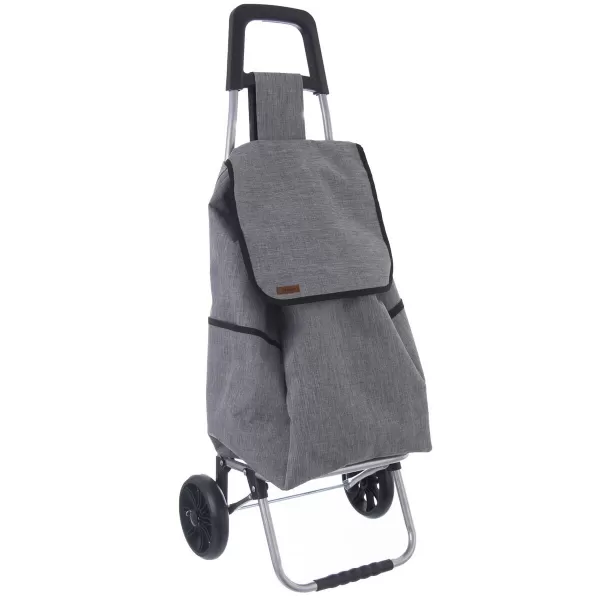 Taška polyester/kov nákupní na kolečkách Styl šedá