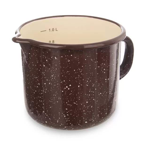 Hrnek smalt BROWN 1,2 l, pr. 12 cm