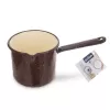 Hrnek smalt BROWN 1,2 l, pr. 12 cm rukojeť