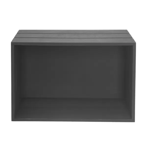 Bedýnka dřevo 36x26x15 cm antracitová