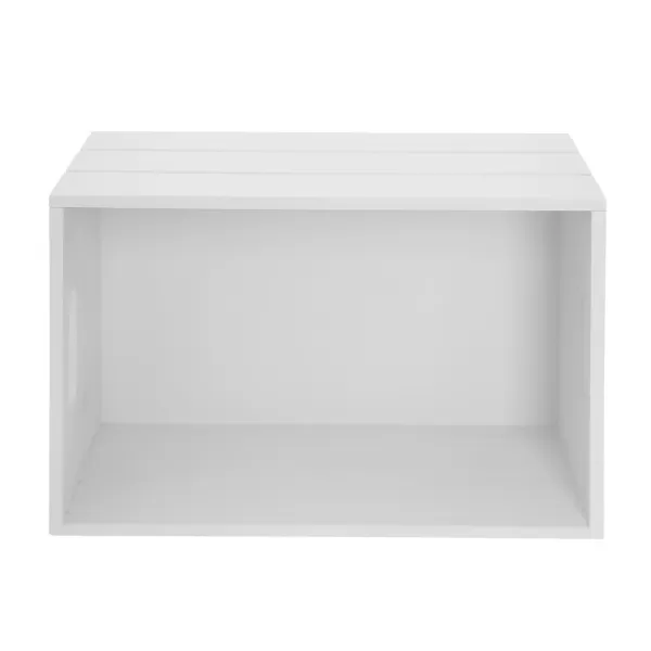 Bedýnka dřevo 36x26x15 cm bílá
