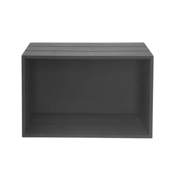 Bedýnka dřevo 26x16x11 cm antracitová