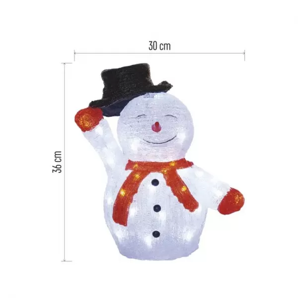 EMOS 40LED SNOWMAN IP44 CW DCFC18 sněhulák