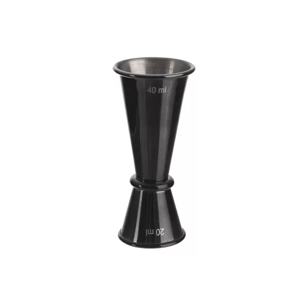 Odměrka nerez barová BLACK oboustranná 20 ml/40 ml