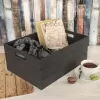 Bedýnka dřevo 36x26x15 cm antracitová