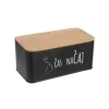 Dóza plech/bambus 20,3x10,3x9 cm Čas na čaj BLACK CZ, SK
