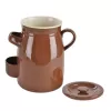 Hrnec ker. na nakládání+víko, kleště 2,5 l zelák