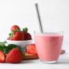 Brčko nerez nápoj. smoothie 4 ks 21,5 cm+kartáček