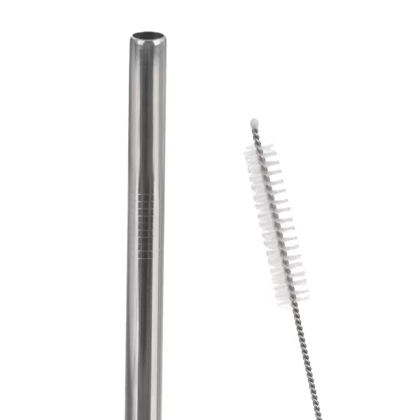 Brčko nerez nápoj. smoothie 4 ks 21,5 cm+kartáček