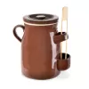 Hrnec ker. na nakládání+víko, kleště 2,5 l zelák
