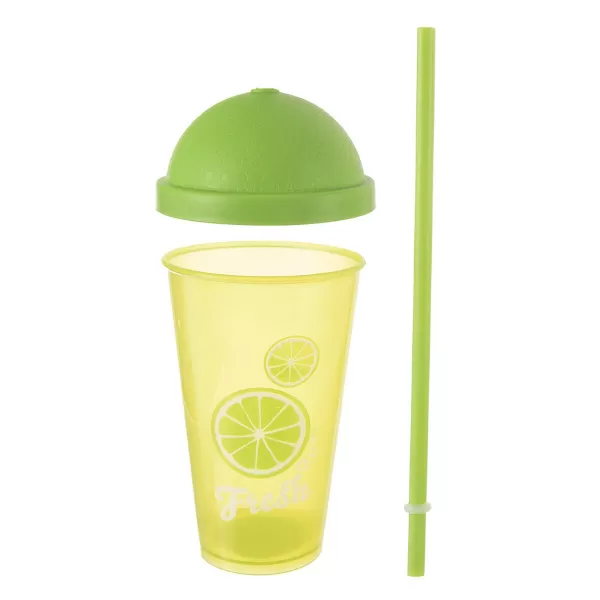 Pohár UH víčko+brčko Fresh lime 0,5 l