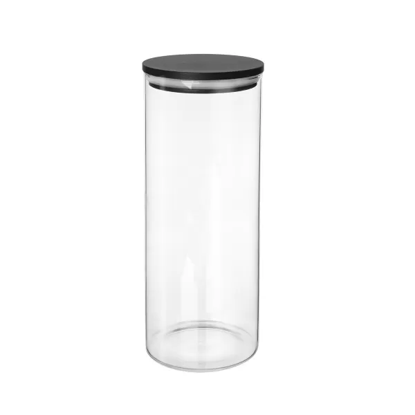 Dóza borosil. sklo/bambus 1,3 l kulatá