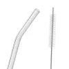 Brčko borosil. sklo nápojové zahnuté 4 ks 20 cm+kartáček
