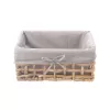 Košík vodní hyacint+textil 27x17x13 cm šedá