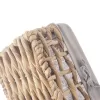 Košík vodní hyacint+textil 31x21x14,5 cm šedá