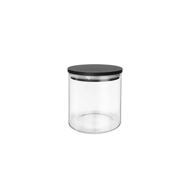 Dóza borosil. sklo/bambus 0,5 l kulatá