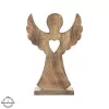 Anděl dřevo MANGO srdce v. 36,5 cm