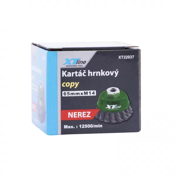 XT Kartáč hrnkový, copy nerez M14 65mm