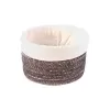 Košík vodní hyacint+textil pr. 18 cm, v. 13 cm smetanová