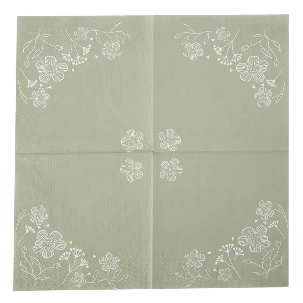 Ubrousek papír GREENISH 20 ks 33x33 cm zelená