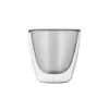 Sklenice dvoustěnné borosil. sklo 2 ks DOUBLE espresso 0,11 l, šedá bez ucha