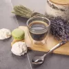 Sklenice dvoustěnné borosil. sklo 2 ks DOUBLE espresso 0,11 l, šedá bez ucha