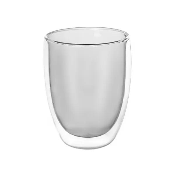 Sklenice dvoustěnné borosil. sklo 2 ks DOUBLE latté 0,41 l, šedá