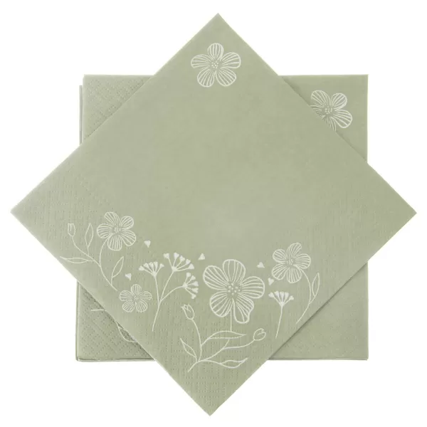 Ubrousek papír GREENISH 20 ks 33x33 cm zelená