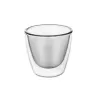 Sklenice dvoustěnné borosil. sklo 2 ks DOUBLE espresso 0,11 l, šedá bez ucha