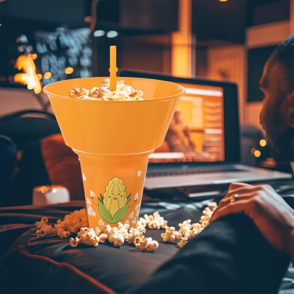 Pohár UH s miskou Snack kukuřice+brčko 0,55 l
