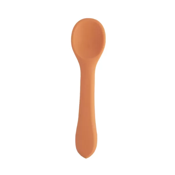 Lžička silikon/nylon dětská 1 ks oranžová
