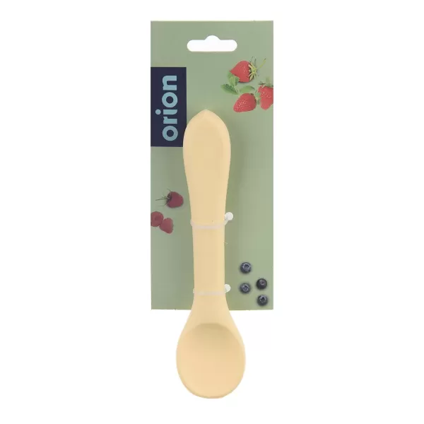 Lžička silikon/nylon dětská 1 ks žlutá