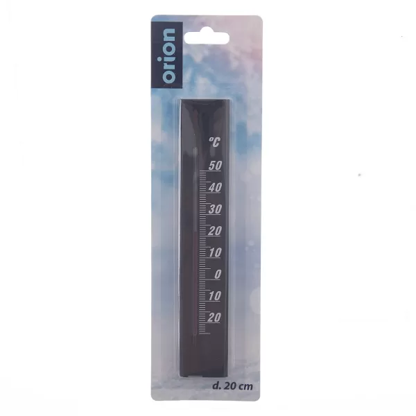 Teploměr dřevo univerzální 20 cm černá