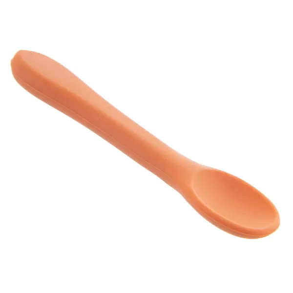 Lžička silikon/nylon dětská 1 ks oranžová