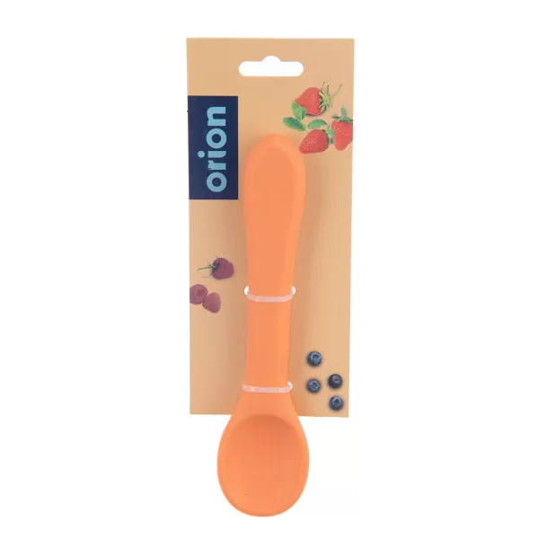 Lžička silikon/nylon dětská 1 ks oranžová