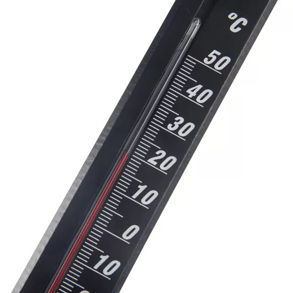 Teploměr dřevo univerzální 20 cm černá