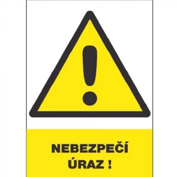 Tabulka bezpečnostní - Nebezpečí úrazu 12335