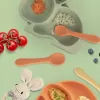 Lžička silikon/nylon dětská 1 ks oranžová