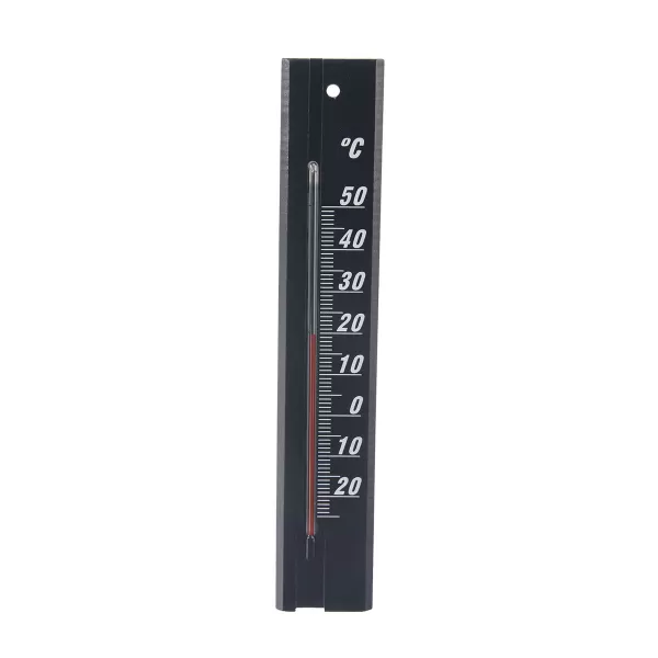 Teploměr dřevo univerzální 20 cm černá