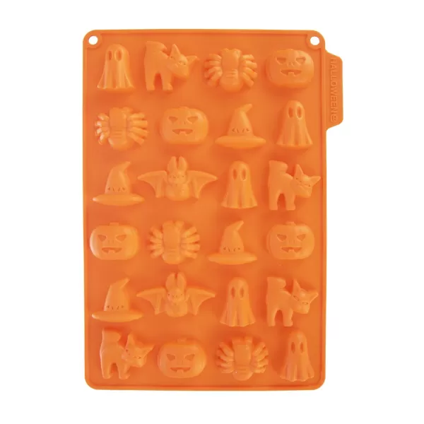 Forma silikon čokoláda Halloween 24 oranžová