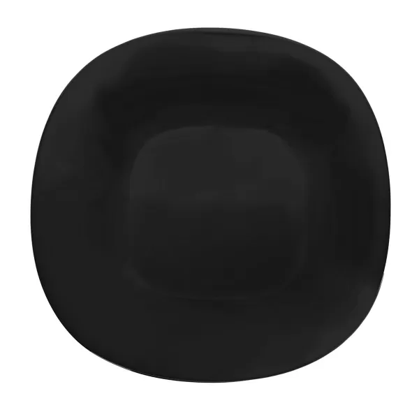 Talíř opál. sklo mělký LUNA black 26x26 cm