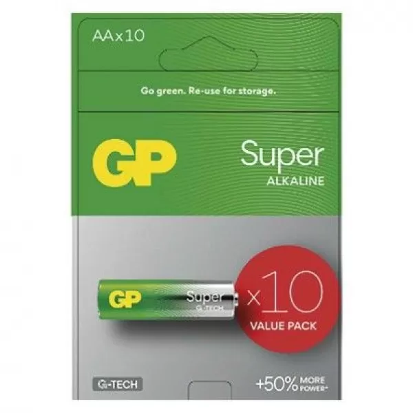 EMOS Baterie GP alkalická baterie SUPER AA LR6 B0121G 10ks/bal