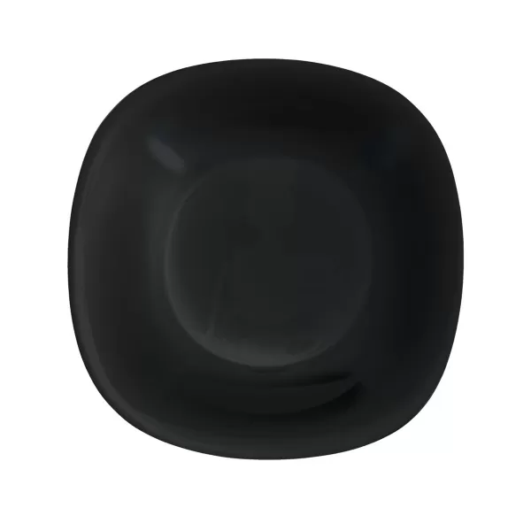 Talíř opál. sklo hluboký LUNA black 21,5x21,5 cm