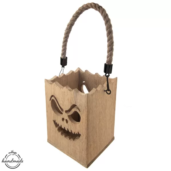 Svícen dřevo MANGO Halloween