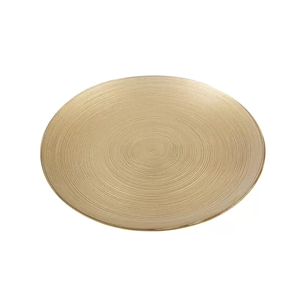 Talíř sklo serv. pr. 21 cm zlatá