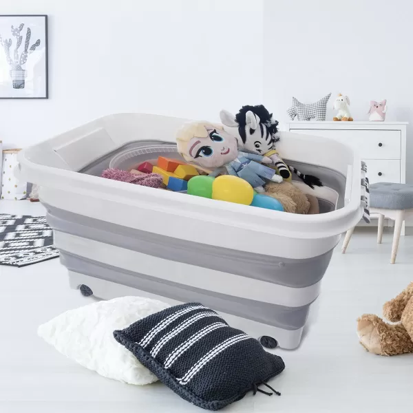 Box silikon/UH KEMP skládací, kolečka+víko 30 l