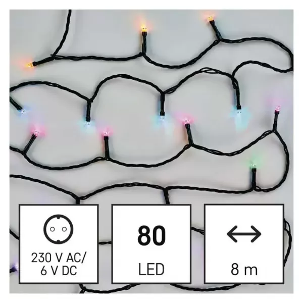 EMOS GOSMART 80LED XMAS CLS 8M RGB D4ZR01