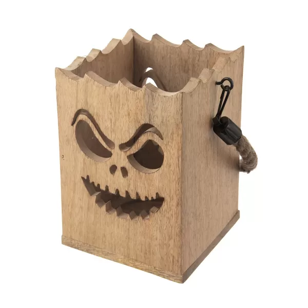 Svícen dřevo MANGO Halloween